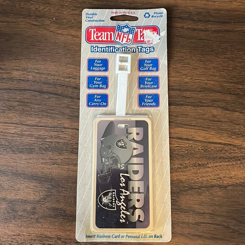 UNOPENED: 1992 Los Angeles Raiders Team NFL Identification Tag